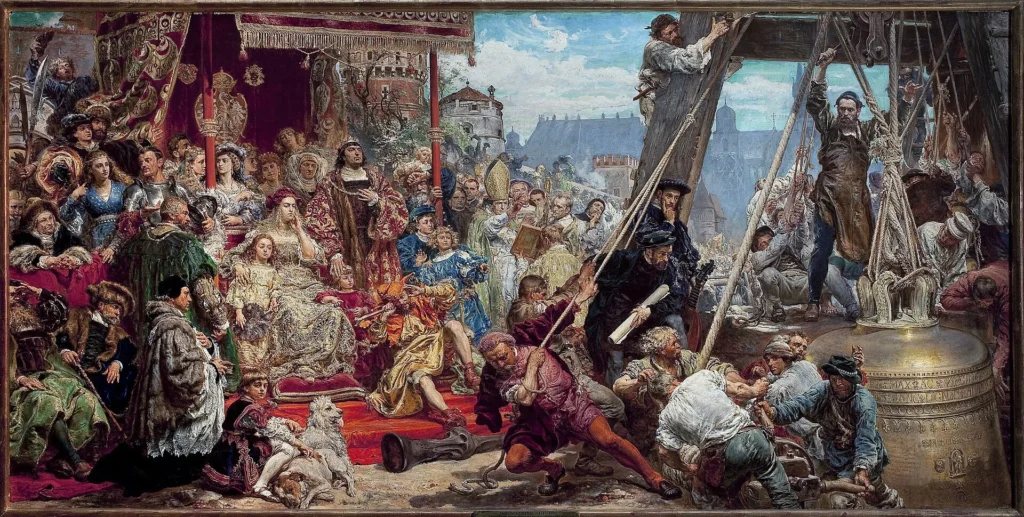 Zawieszenie dzwonu Zygmunta Jan Matejko